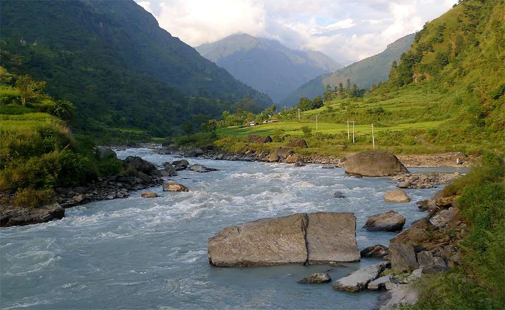 Day 2: Trek from Bhulbhule to Jagat (1300m), (5-6 hrs of walk)