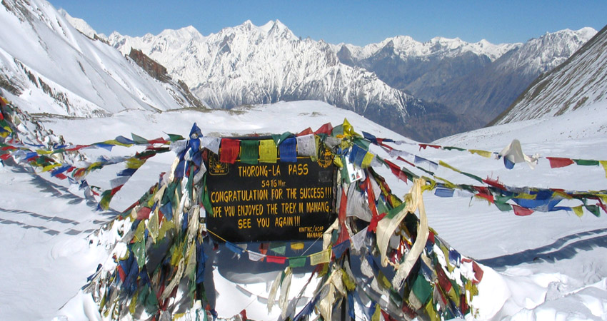 Day 10: Trek from Thorong Phedi to Muktinath (3760m) via Thorung La High Pass (5416m), (8-9 hrs of walk)